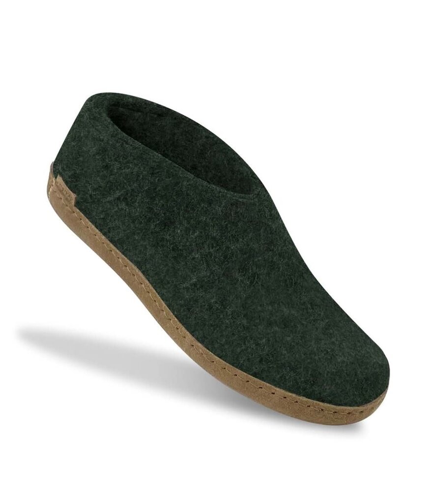 Glerups Glerups Shoe Pantoffel met leren zool (diverse maten) Forest