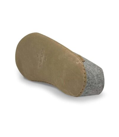 Glerups Glerups Shoe with leather sole (various sizes) Grey Slipper Glerups Glerups Shoe with leather sole (various sizes) Grey Slipper