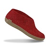 Glerups Glerups Shoe with leather sole (various sizes) Red Slipper Glerups Glerups Shoe with leather sole (various sizes) Red Slipper