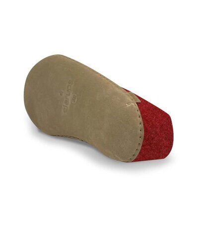 Glerups Glerups Shoe with leather sole (various sizes) Red Slipper Glerups Glerups Shoe with leather sole (various sizes) Red Slipper