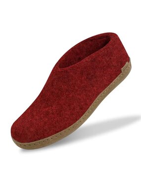 Glerups Glerups Shoe met leren zool (diverse maten) Rood Pantoffel