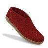 Glerups Glerups Shoe with leather sole (various sizes) Red Slipper Glerups Glerups Shoe with leather sole (various sizes) Red Slipper