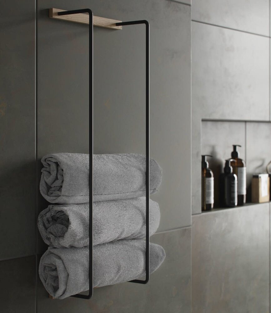 EKTA Living - by Wirth EKTA Living Towel rack Black oak - design by Wirth EKTA Living - by Wirth EKTA Living Towel rack Black oak - design by Wirth