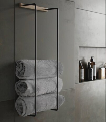 EKTA Living - by Wirth EKTA Living Towel rack Black oak - design by Wirth EKTA Living - by Wirth EKTA Living Towel rack Black oak - design by Wirth