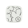 Marimekko Marimekko Piirto Unikko plate 10x10cm black Marimekko Marimekko Piirto Unikko plate 10x10cm black