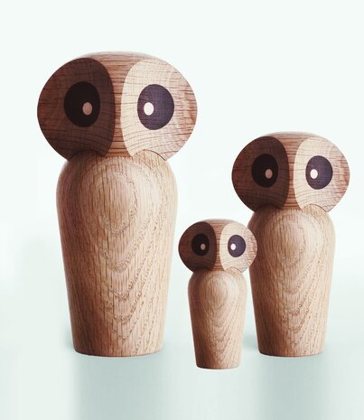 ARCHITECTMADE Architectmade Uil Large eiken H17cm ARCHITECTMADE Architectmade Uil Large eiken H17cm