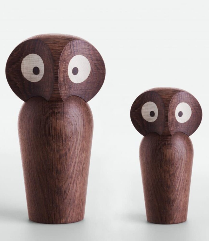 ARCHITECTMADE Architectmade Owl Large smoked oak H17cm ARCHITECTMADE Architectmade Owl Large smoked oak H17cm