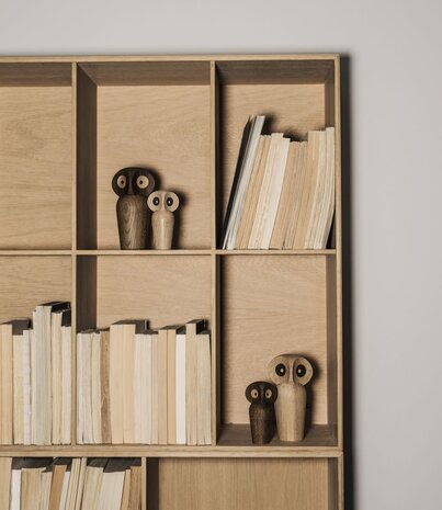 ARCHITECTMADE Architectmade Uil Large gerookt eiken H17cm ARCHITECTMADE Architectmade Uil Large gerookt eiken H17cm