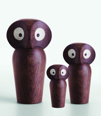 ARCHITECTMADE Architectmade Uil Small gerookt eiken H12cm ARCHITECTMADE Architectmade Uil Small gerookt eiken H12cm