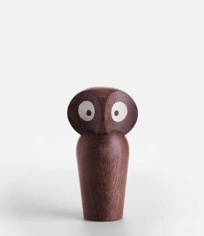 ARCHITECTMADE Architectmade Uil Small gerookt eiken H12cm ARCHITECTMADE Architectmade Uil Small gerookt eiken H12cm