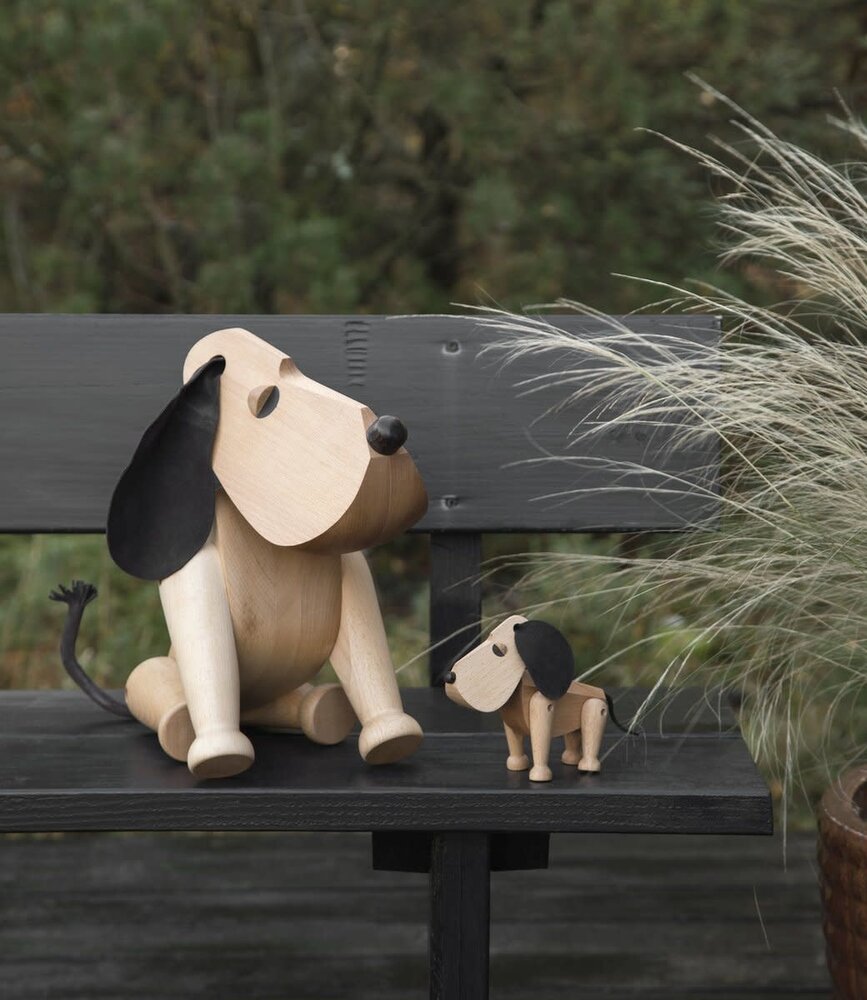 ARCHITECTMADE Architectmade Rufus H36cm Beech wood with leather ARCHITECTMADE Architectmade Rufus H36cm Beech wood with leather