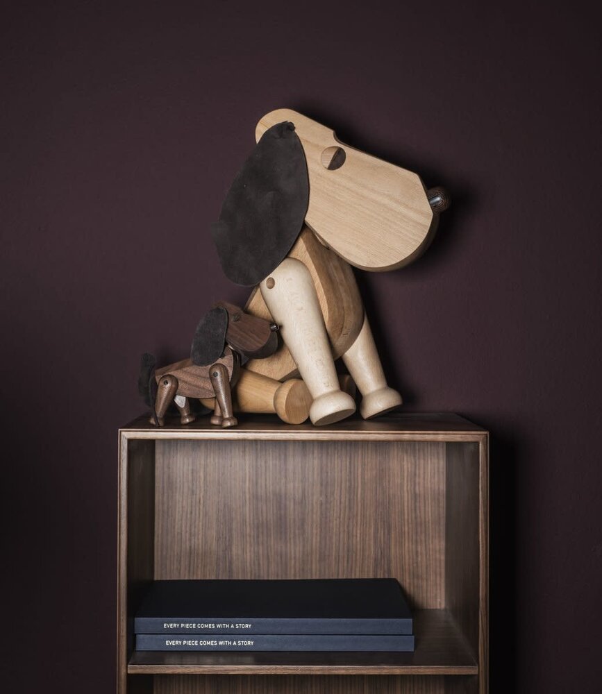 ARCHITECTMADE Architectmade Rufus H36cm Beech wood with leather ARCHITECTMADE Architectmade Rufus H36cm Beech wood with leather