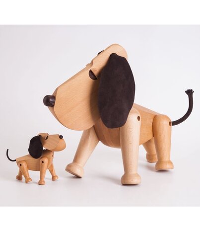 ARCHITECTMADE Architectmade Rufus H36cm Beech wood with leather ARCHITECTMADE Architectmade Rufus H36cm Beech wood with leather