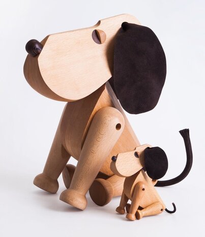 ARCHITECTMADE Architectmade Rufus H36cm Beech wood with leather ARCHITECTMADE Architectmade Rufus H36cm Beech wood with leather