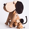ARCHITECTMADE Architectmade Rufus H36cm Beech wood with leather ARCHITECTMADE Architectmade Rufus H36cm Beech wood with leather