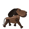 ARCHITECTMADE Architectmade Bobby H13cm Walnoot hout met leer ARCHITECTMADE Architectmade Bobby H13cm Walnoot hout met leer
