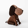 ARCHITECTMADE Architectmade Bobby H13cm Walnoot hout met leer ARCHITECTMADE Architectmade Bobby H13cm Walnoot hout met leer