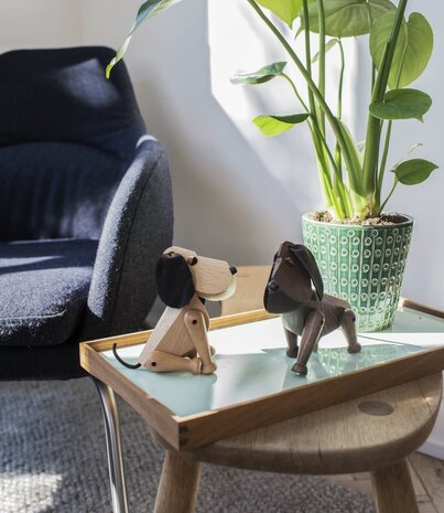 ARCHITECTMADE Architectmade Oscar H13cm Beech wood with leather ARCHITECTMADE Architectmade Oscar H13cm Beech wood with leather