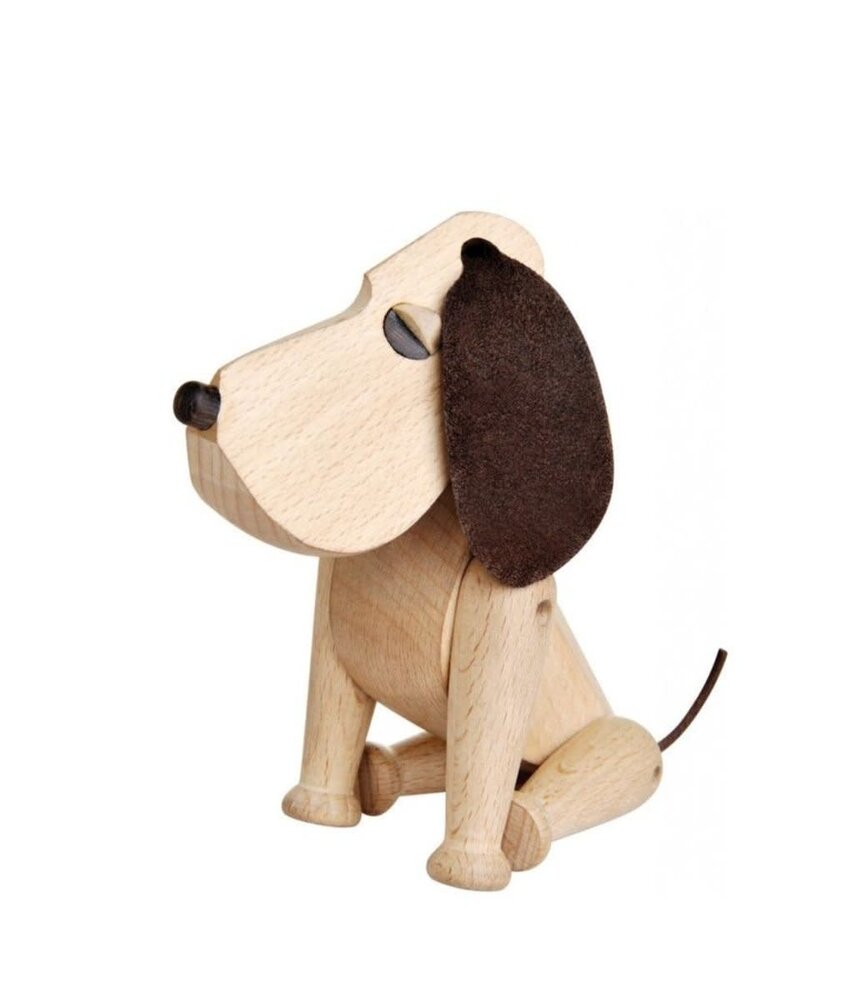 ARCHITECTMADE Architectmade Oscar H13cm Beuken hout met leer ARCHITECTMADE Architectmade Oscar H13cm Beuken hout met leer