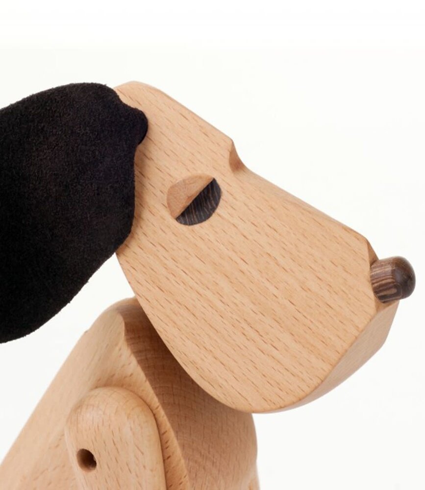 ARCHITECTMADE Architectmade Oscar H13cm Beuken hout met leer ARCHITECTMADE Architectmade Oscar H13cm Beuken hout met leer