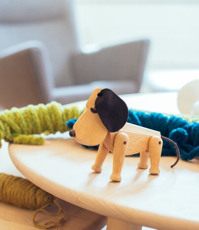 ARCHITECTMADE Architectmade Oscar H13cm Beuken hout met leer ARCHITECTMADE Architectmade Oscar H13cm Beuken hout met leer