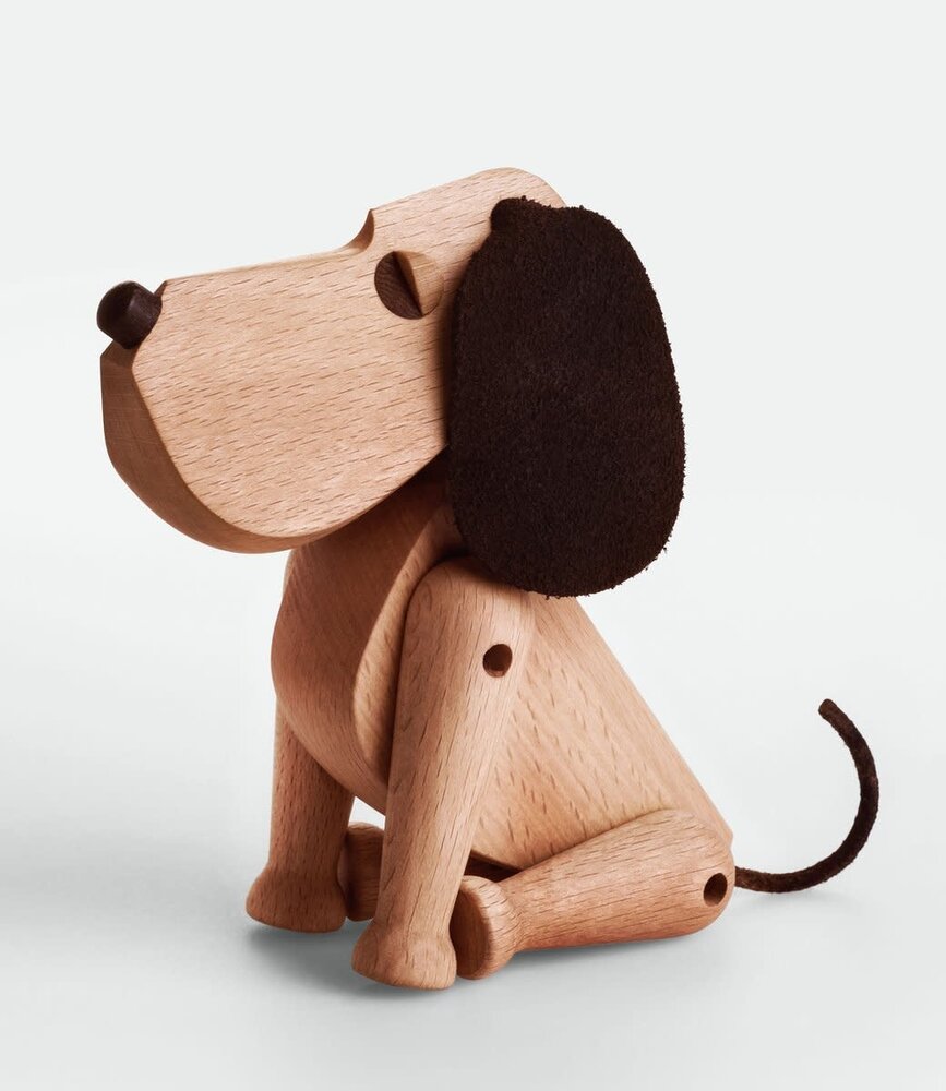 ARCHITECTMADE Architectmade Oscar H13cm Beech wood with leather ARCHITECTMADE Architectmade Oscar H13cm Beech wood with leather