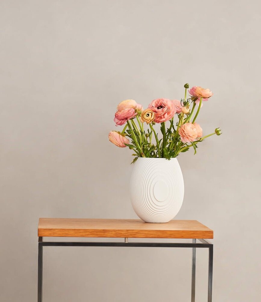 ARCHITECTMADE Architectmade Flow Bubble vaas porselein wit H17cm ARCHITECTMADE Architectmade Flow Bubble vaas porselein wit H17cm