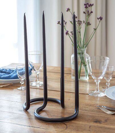 ARCHITECTMADE Architectmade Gemini candlestick matt black coated stainless steel ARCHITECTMADE Architectmade Gemini candlestick matt black coated stainless steel