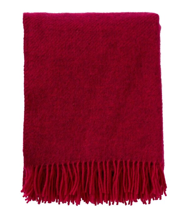 Klippan Gotland plaid 130x200cm 25% Gotland 75% lamswol Cerise