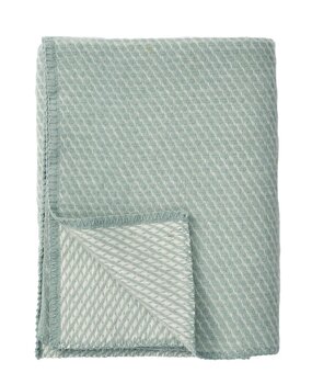 Klippan Klippan Velvet plaid MIDI 90x130cm 100% lambswool Duck egg blue