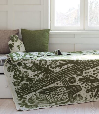 Lapuan Kankurit Lapuan Kankurit Metsikkö 130x180 Wool plaid Olive green Lapuan Kankurit Lapuan Kankurit Metsikkö 130x180 Wool plaid Olive green