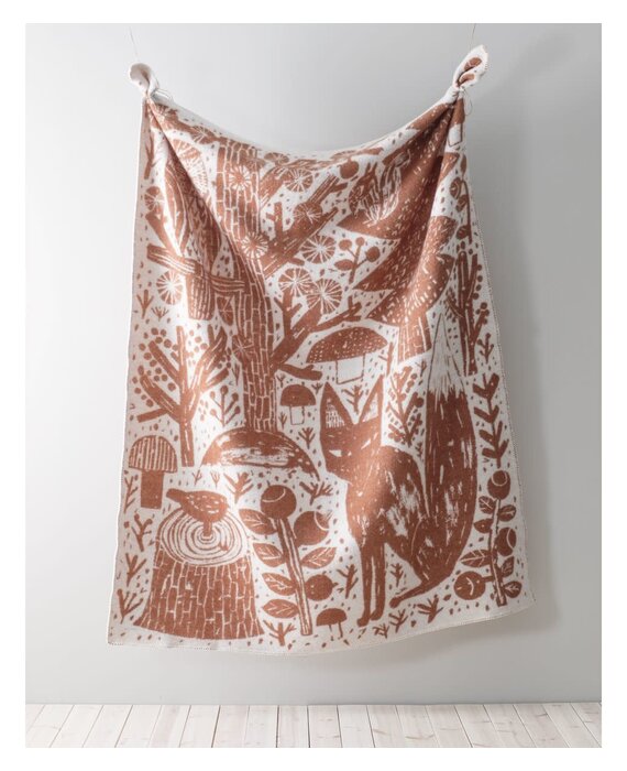 Lapuan Kankurit Metsikkö 130x180 Wollen plaid Cognac