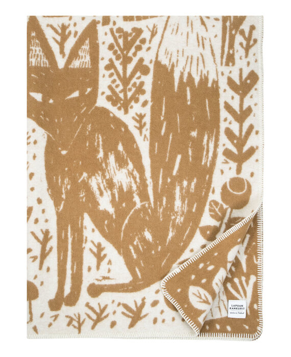 Lapuan Kankurit Metsikkö 130x180 Wollen plaid Cognac