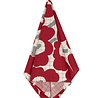 Marimekko Marimekko Pieni Unikko theedoek 43x70cm donker kersenrood grijs Marimekko Marimekko Pieni Unikko theedoek 43x70cm donker kersenrood grijs