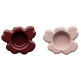 Marimekko Marimekko Unikko 2-delige set theelichthouder roze en roodbruin Marimekko Marimekko Unikko 2-delige set theelichthouder roze en roodbruin