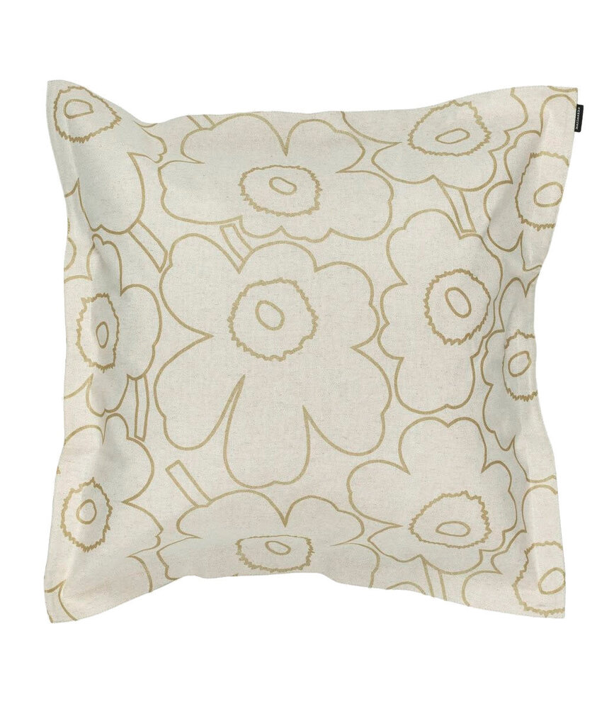 Marimekko Marimekko Pieni Piirto Unikko cushion cover 50x50 cm straw/gold Marimekko Marimekko Pieni Piirto Unikko cushion cover 50x50 cm straw/gold