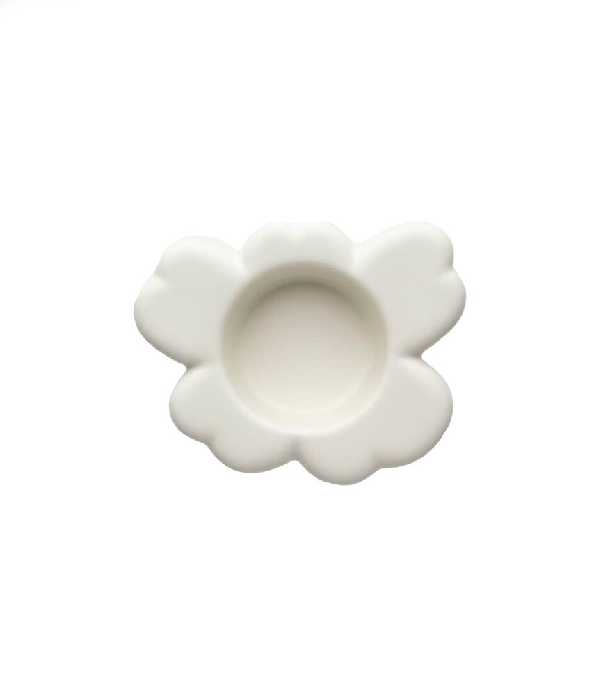 Marimekko Marimekko Unikko theelichthouder mat wit Marimekko Marimekko Unikko theelichthouder mat wit