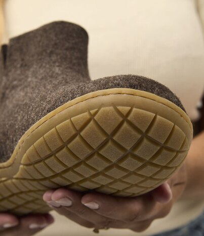 Glerups Glerups Boot Slipper with rubber honey sole (various sizes) Brown Glerups Glerups Boot Slipper with rubber honey sole (various sizes) Brown