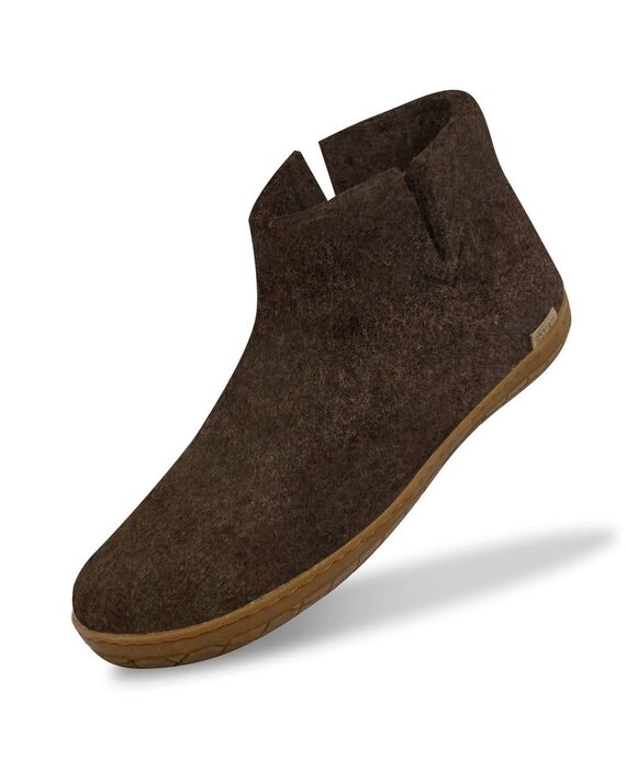 Glerups Boot met rubberen honing zool (diverse maten) Bruin Pantoffel