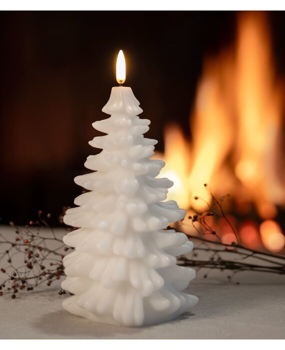 Uyuni Lighting LED Wax Christmas Tree Nordic White (diverse formaten)