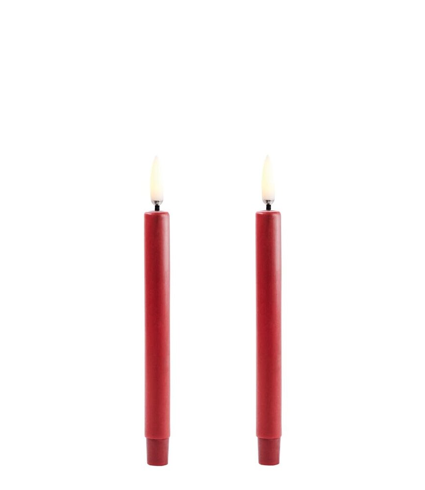 Uyuni Lighting Uyuni Lighting LED Wax mini candle 2 pieces Ø1.3 x 13.8cm Carmine red