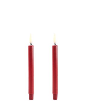 Uyuni Lighting Uyuni Lighting LED Wax mini candle 2 pieces Ø1.3 x 13.8cm Carmine red