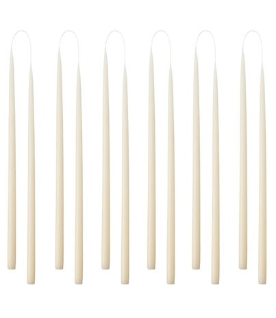 KunstIndustrien KunstIndustrien set of 12 candles Ø1.3cm H28cm Off-White Handmade KunstIndustrien KunstIndustrien set of 12 candles Ø1.3cm H28cm Off-White Handmade