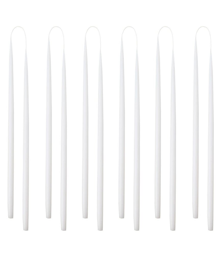 KunstIndustrien KunstIndustrien set of 12 candles Ø1.3cm H28cm White Handmade KunstIndustrien KunstIndustrien set of 12 candles Ø1.3cm H28cm White Handmade