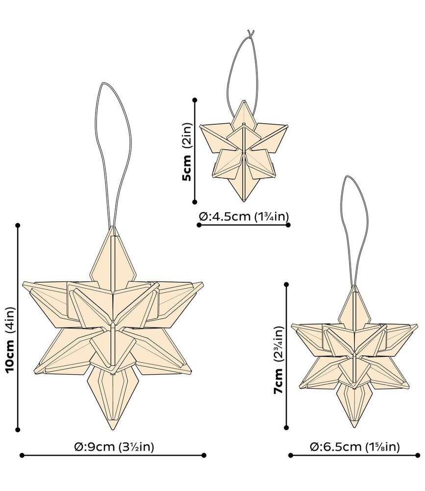 LOVI Lovi Star birchwood Natural DIY package - 2 sizes - perfect to send as a gift