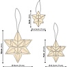 LOVI Lovi Ster berkenhout Honing geel 5cm DIY pakketje LOVI Lovi Ster berkenhout Honing geel 5cm DIY pakketje