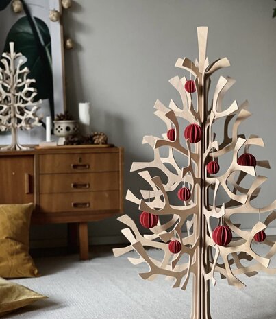 LOVI Lovi Spruce Berkenhout boom H100cm naturel 3D-boom DIY pakketje LOVI Lovi Spruce Berkenhout boom H100cm naturel 3D-boom DIY pakketje