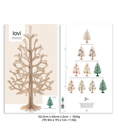 LOVI Lovi Spruce Birch plywood Tree H50cm 3D-tree DIY package LOVI Lovi Spruce Birch plywood Tree H50cm 3D-tree DIY package