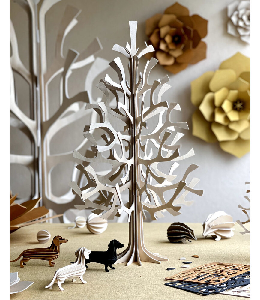 LOVI Lovi Spruce Birch plywood Tree H50cm 3D-tree DIY package LOVI Lovi Spruce Birch plywood Tree H50cm 3D-tree DIY package