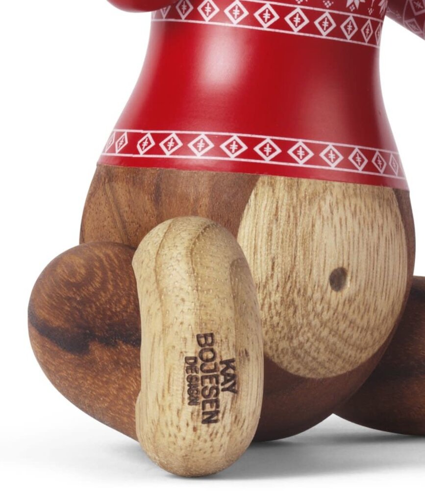 Kay Bojesen Denmark Kay Bojesen Monkey Kerst trui H19.5cm teak en limba Kay Bojesen Denmark Kay Bojesen Monkey Kerst trui H19.5cm teak en limba